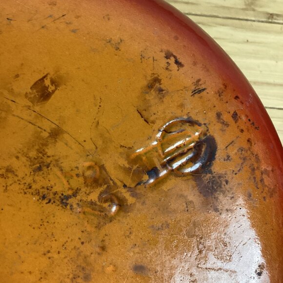 Vintage LeCreuset Flame Orange #22 Enamel Sauce Pan - Picture 10 of 13